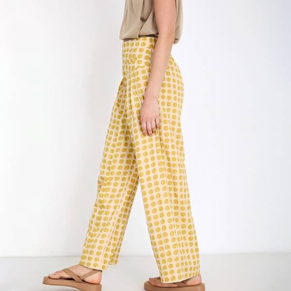 Polka Dot Palazzo trousers Brass