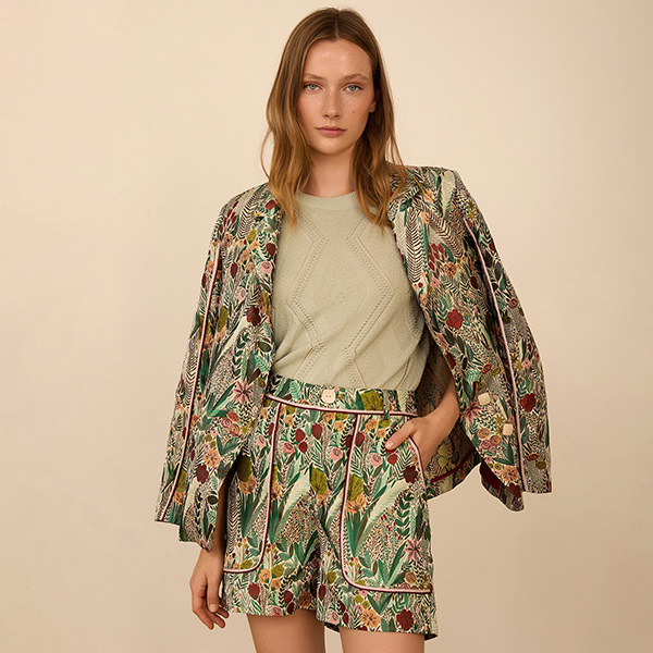 Short tejido jacquard Uva