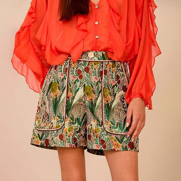 Short tejido jacquard Uva