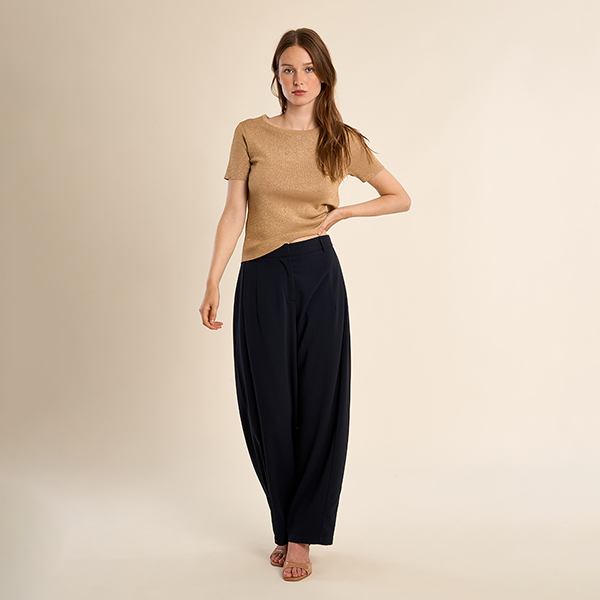 Suéter dorado punto