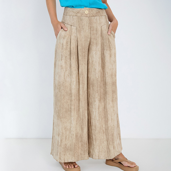 Tie dye Palazzo Trousers Brass