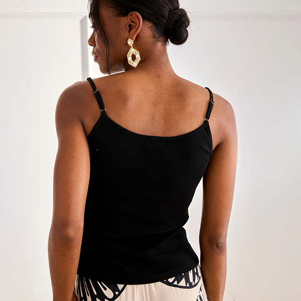 Top Tirantes Cadenas Negro