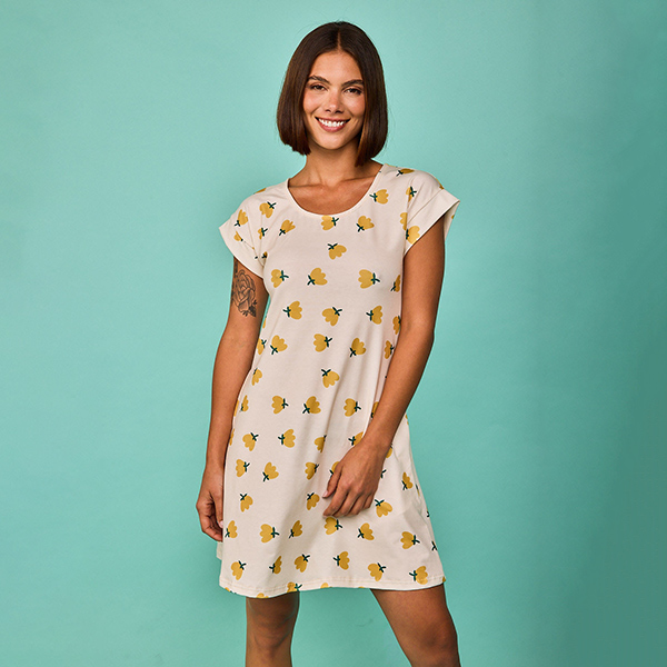 Vestido-Corto-Luanco-Amarillo