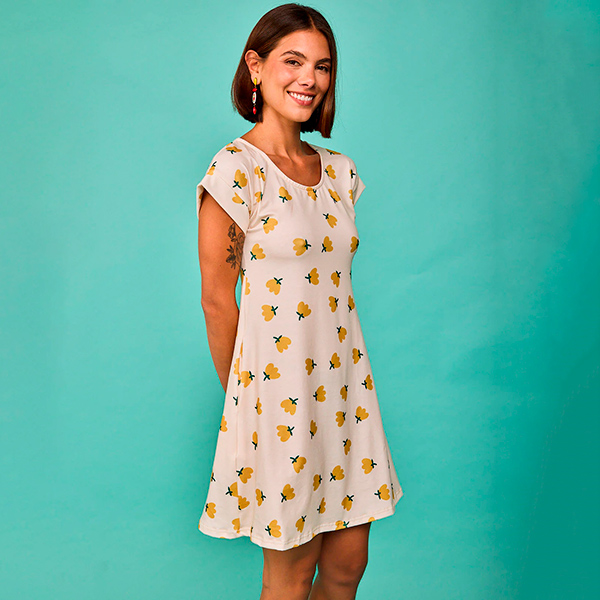 Vestido-Corto-Luanco-Amarillo