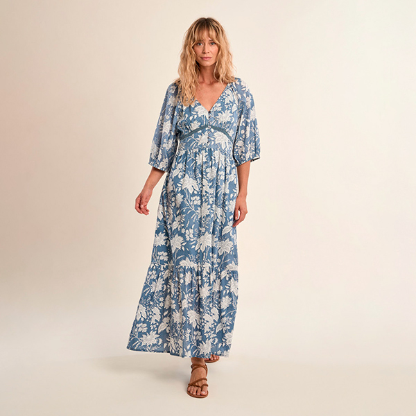 Vestido Flores Blue Diviya