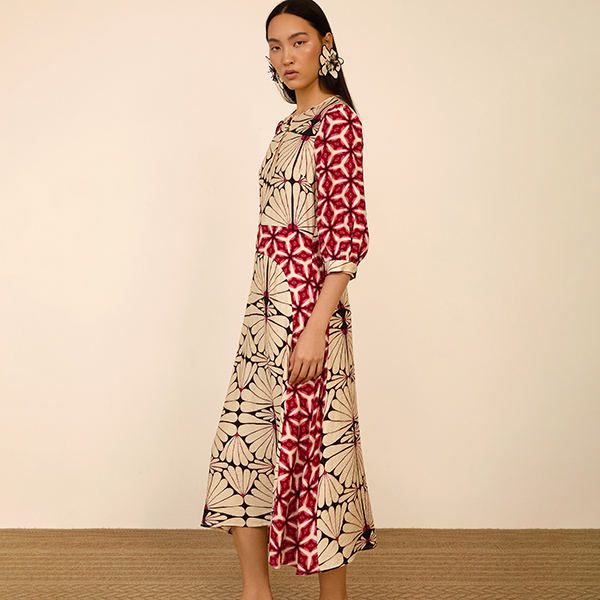 Vestido largo estampado Pixie