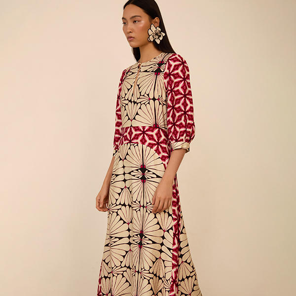 Vestido largo estampado Pixie