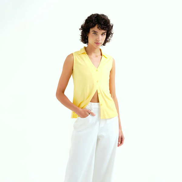 Camisa-Sin-Mangas-Amarilla