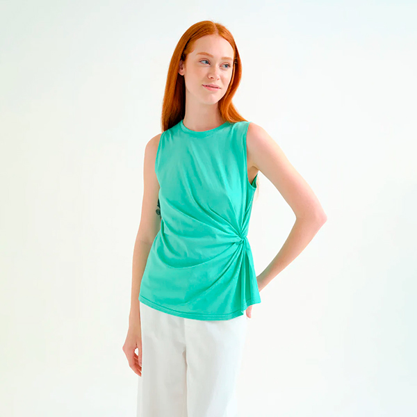 Camisa-Verde-Drapeado