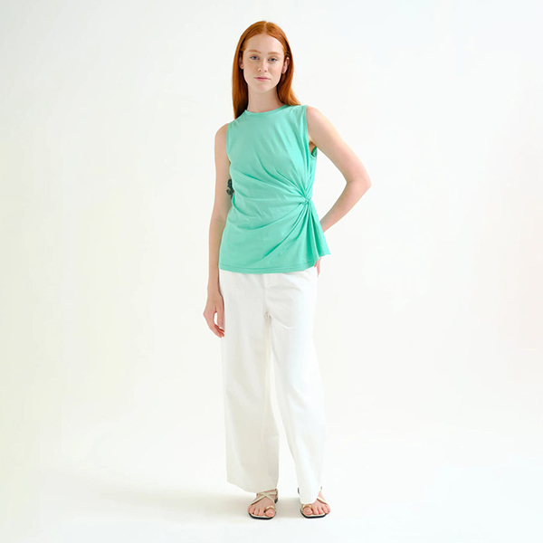 Camisa-Verde-Drapeado