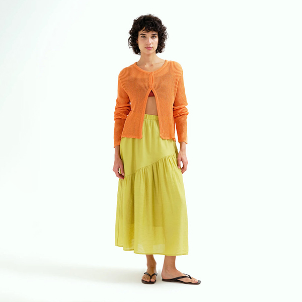 Falda-Larga-Verde-Asimétrica