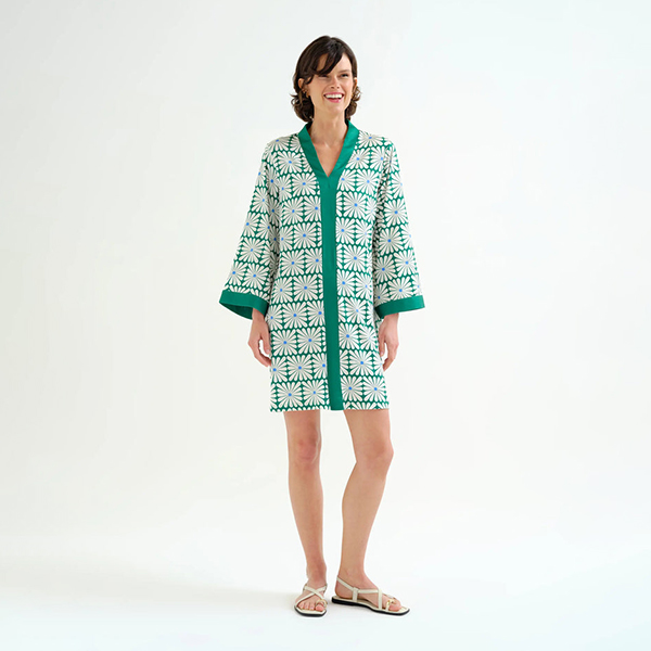 Kaftan-Olive-Flower-Green