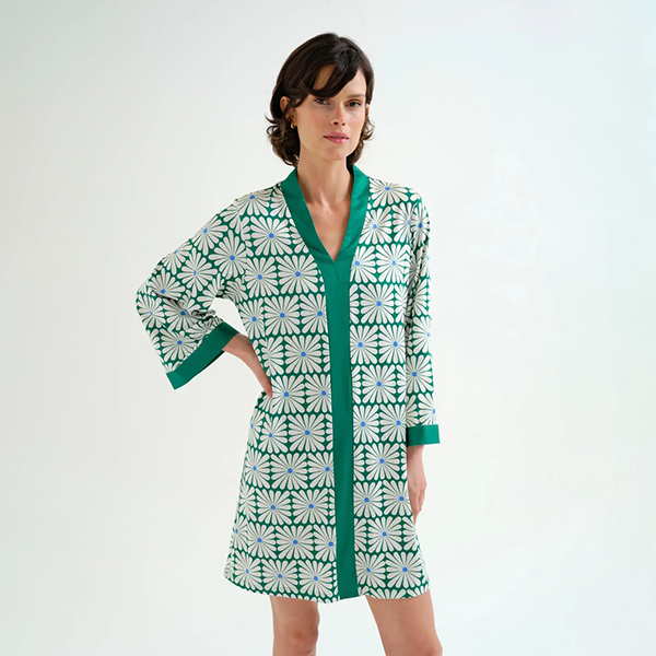 Kaftan-Olive-Flower-Green