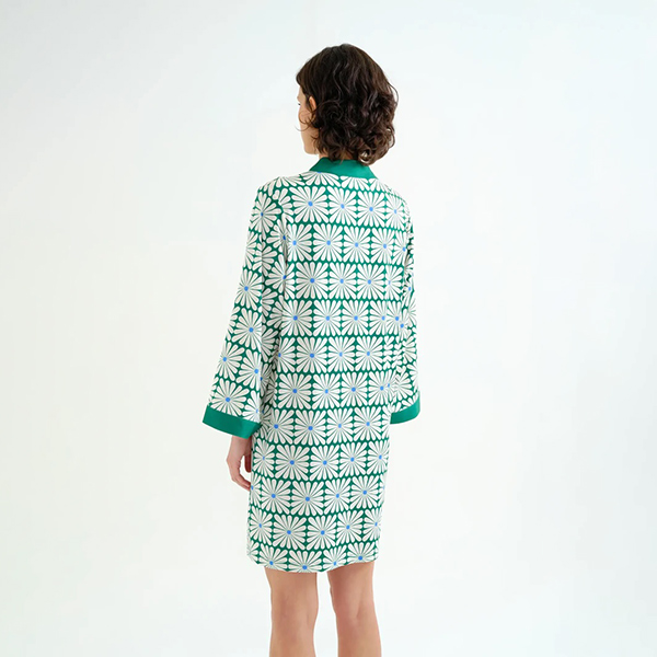 Kaftan-Olive-Flower-Green