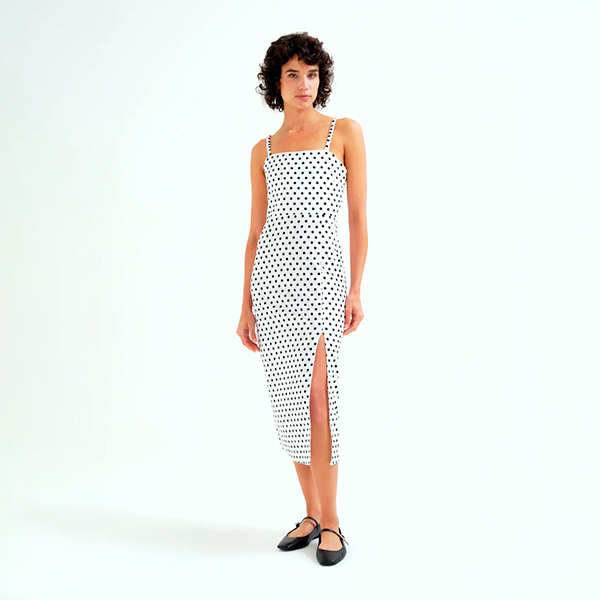 Vestido-Midi-Puntos