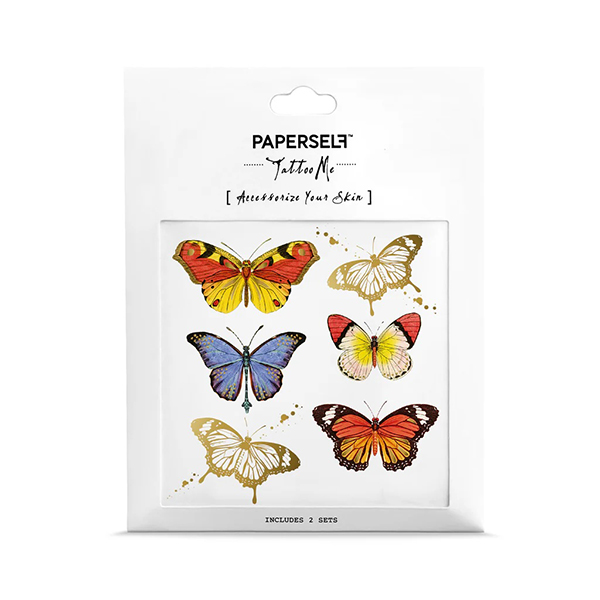 Tatuaje Temporal Butterfly W.
