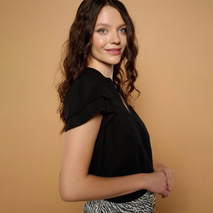 Black Zebra Top