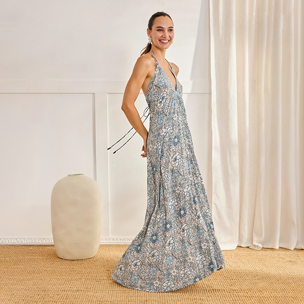 Vestido-Largo-Halter-Floral