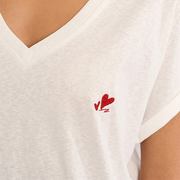 Camiseta Corazones Blanca