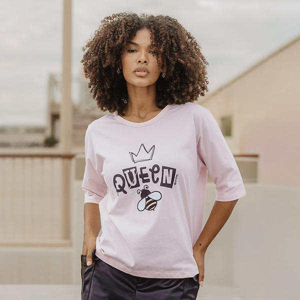 Camiseta Queen Bee Rosa