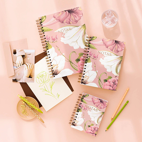 Cuaderno A5 Floral Pink