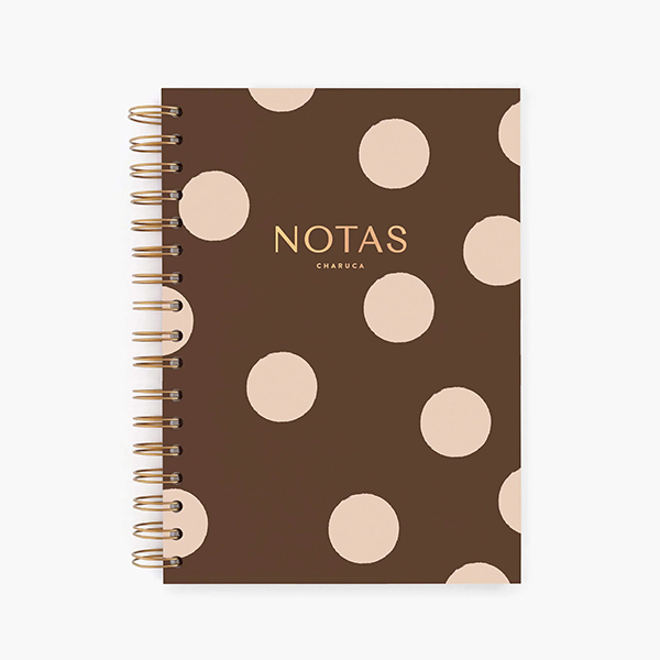 Cuaderno A5 Topos Chocolate