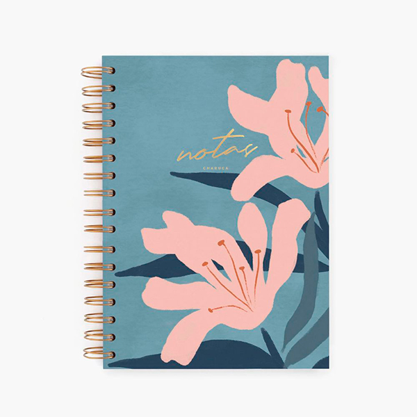 Cuaderno Mediano Blue Bloom