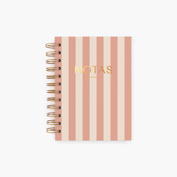 Cuaderno Mini Rayas Pink