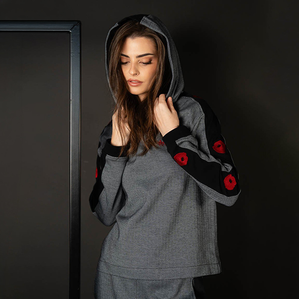 Sudadera espiguilla Amapolas