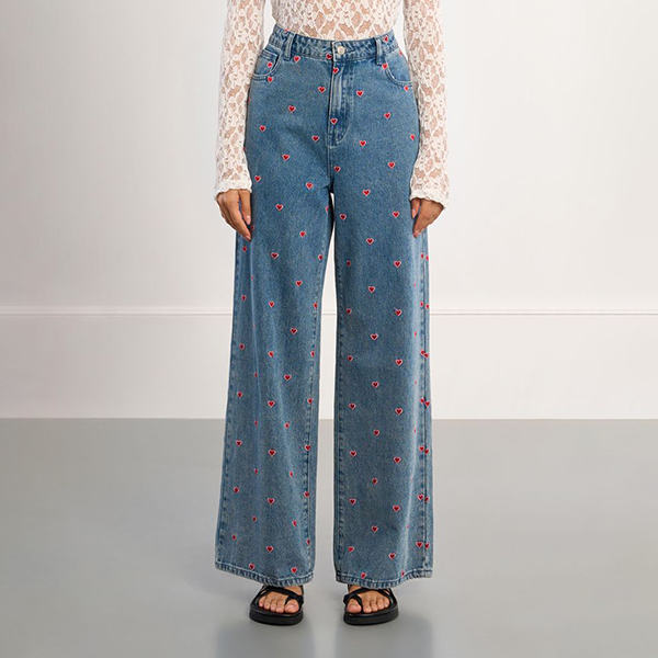 Vaqueros Estampado Corazones