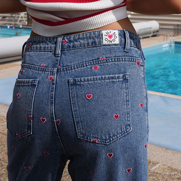 Vaqueros Estampado Corazones