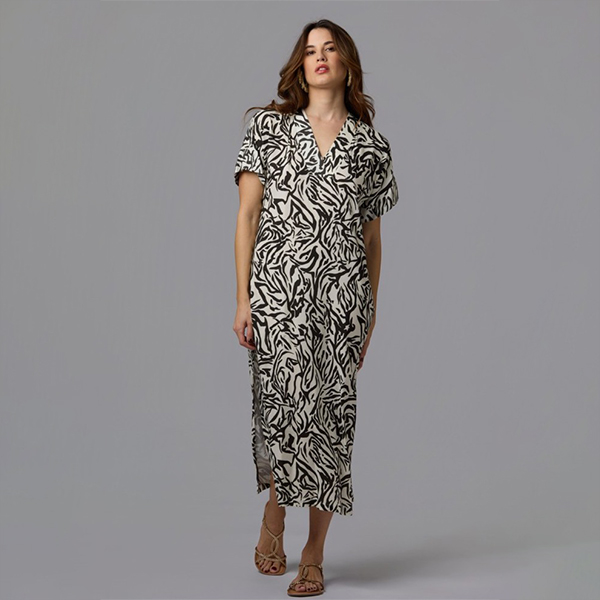 Vestido Bora Blanco y Negro