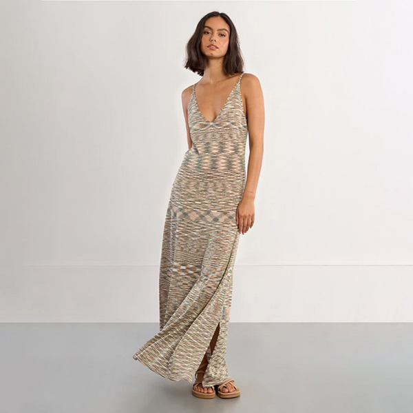 Vestido Punto Khaki
