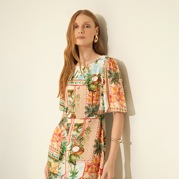 Vestido Vila Naranja