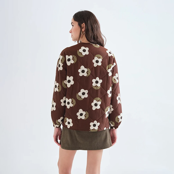 Chaqueta Acolchada Estampado Satini