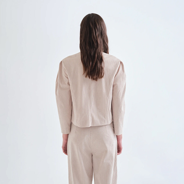 Chaqueta Pana Beige Botones
