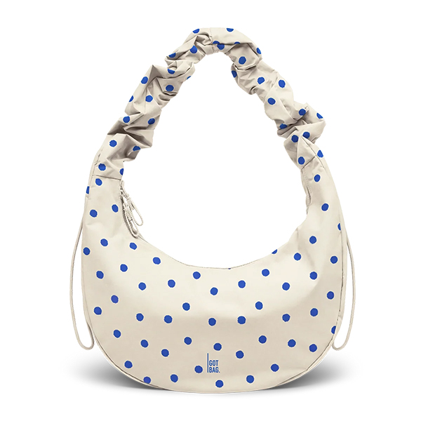 Moon Bag Ruffle Dot Cream